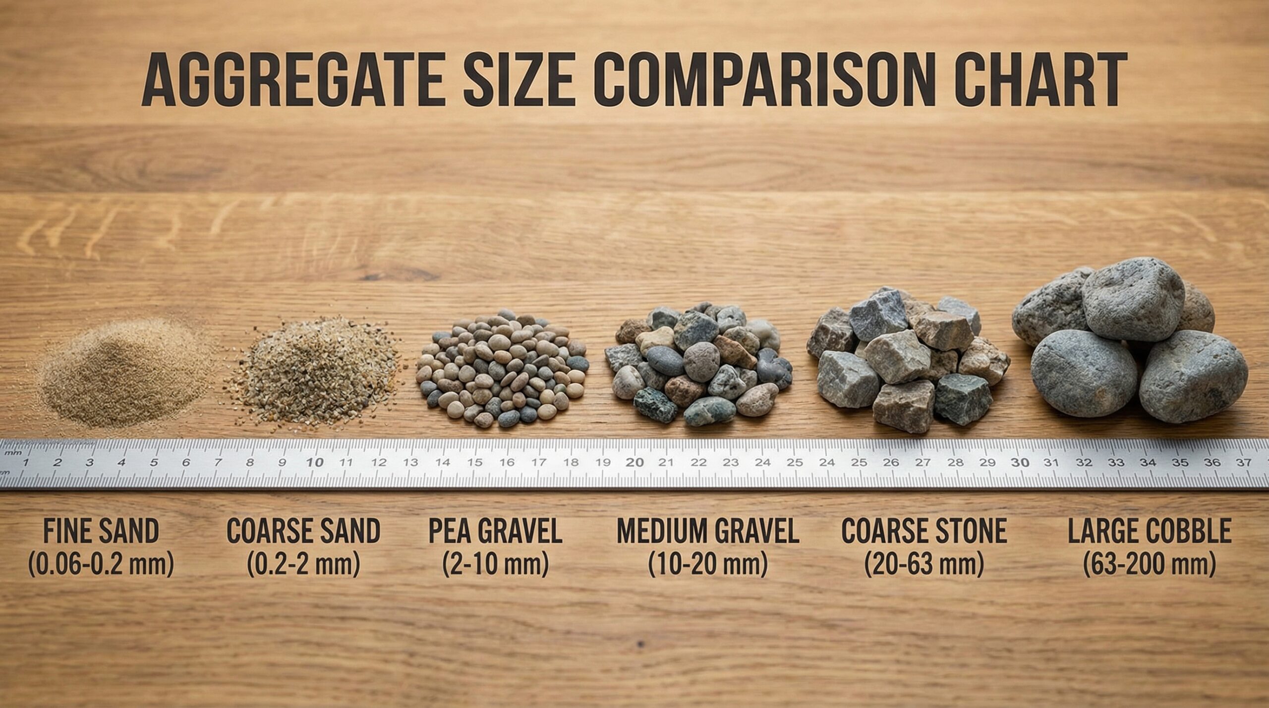 Aggregate Size Chart Guide for Concrete, Asphalt and Construction Projects