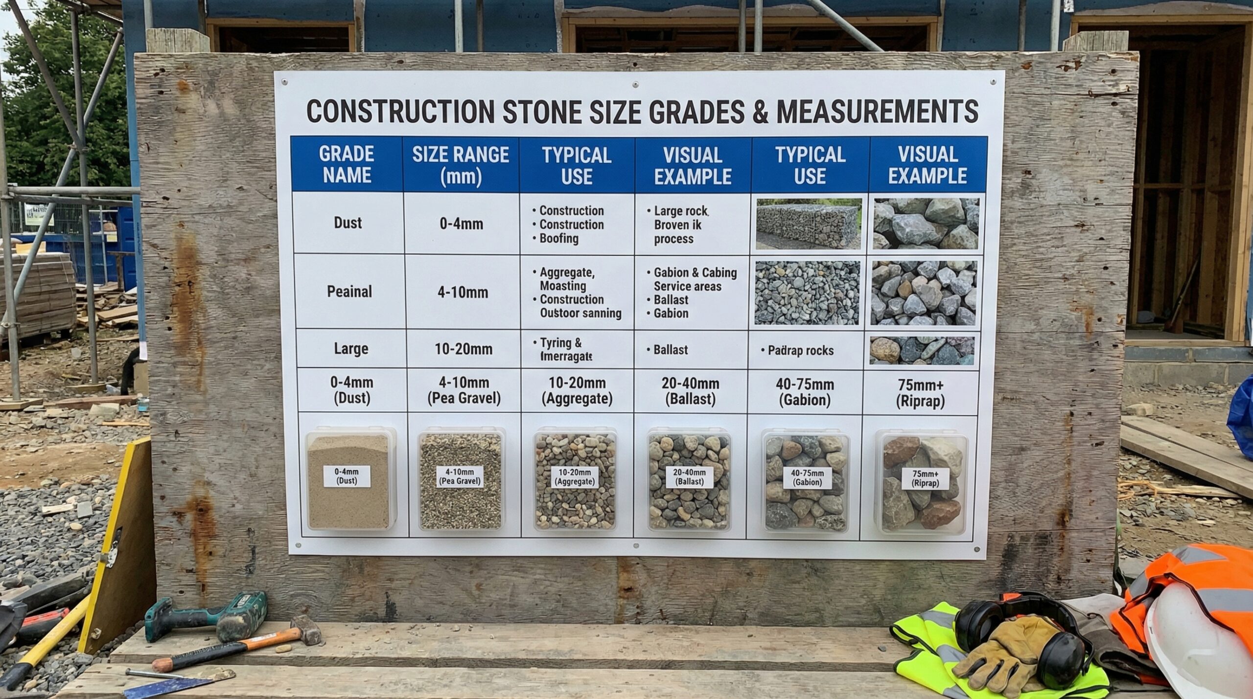 Construction Stone Size Chart: Complete Guide to Choosing the Right Crushed Stone for Your Project