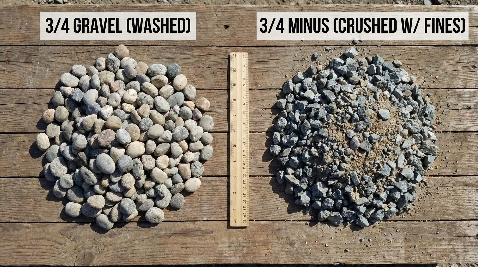 3/4 Gravel vs 3/4 Minus: Complete Comparison Guide