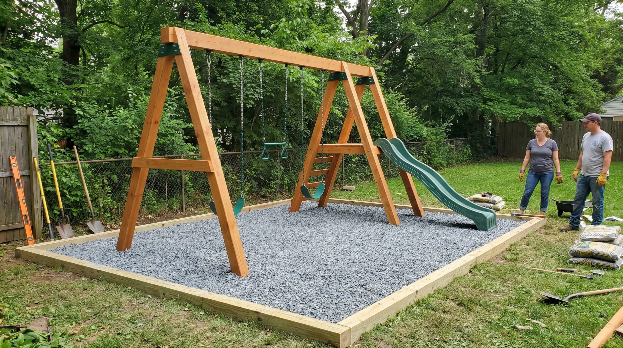 Crushed Stone Playground Base: How to Build a Safe Swingset Foundation