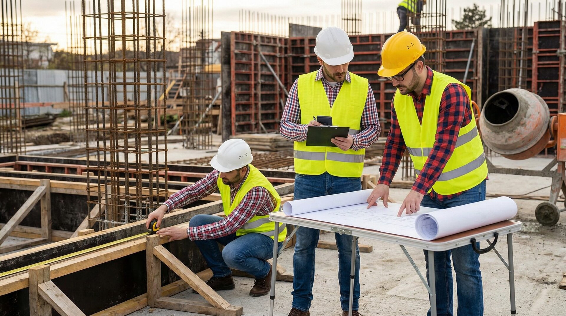 Project volume calculation example for crushed concrete