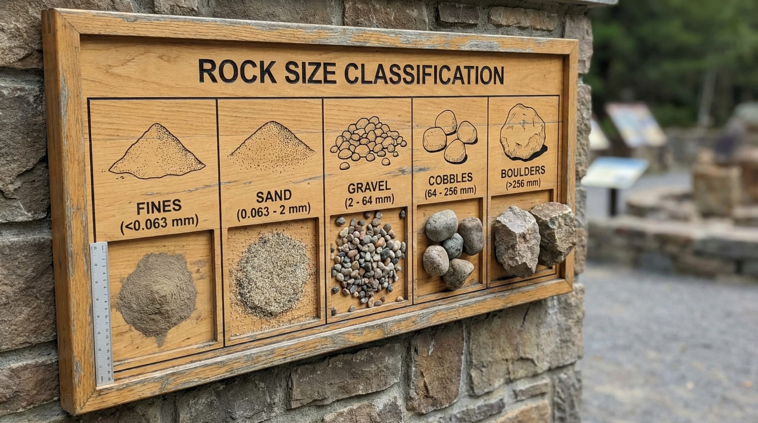 Rock Size Chart for Landscaping and Construction Projects
