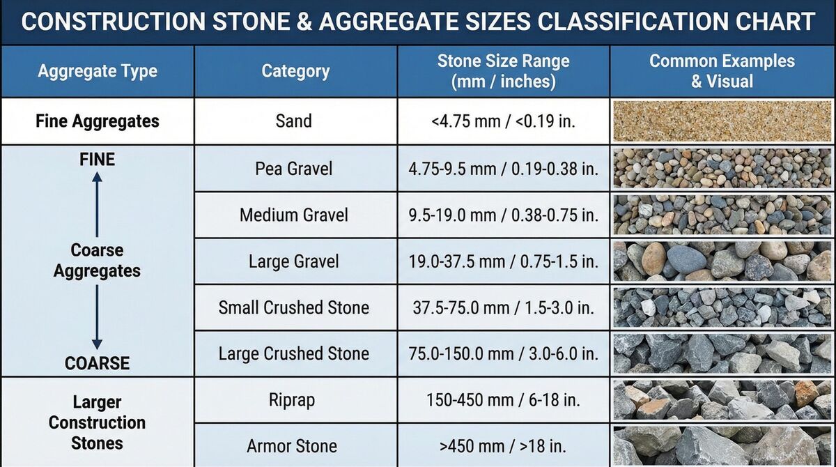Complete Guide to Construction Stone Sizes for Your Project