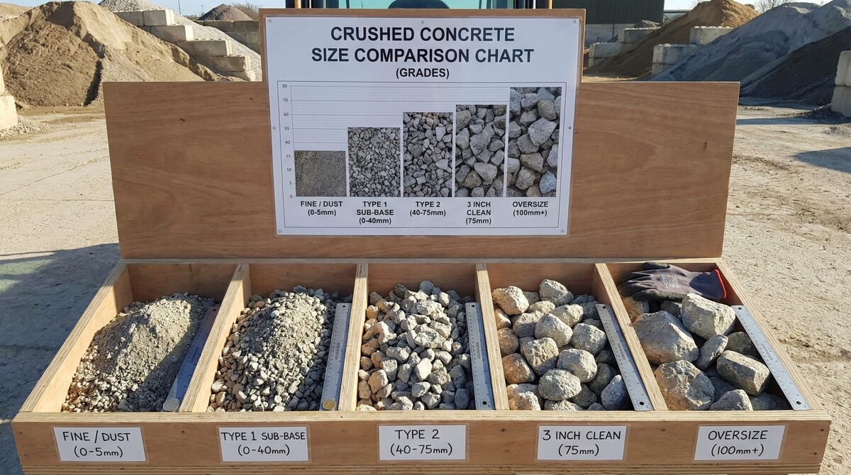 Complete Crushed Concrete Size Chart and Selection Guide