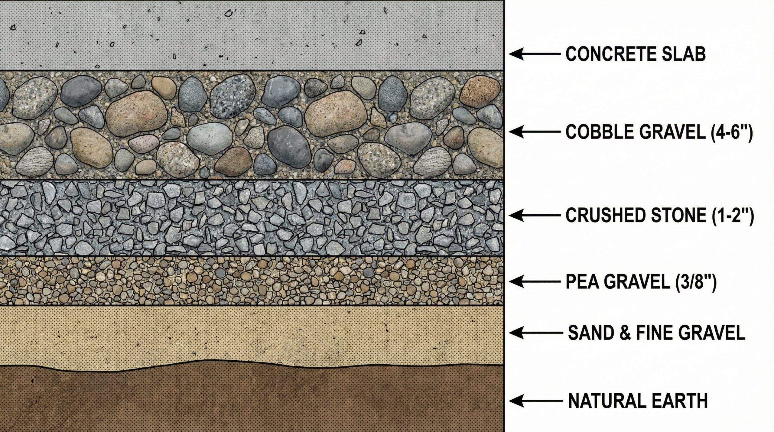 Best gravel size for foundation drainage and stability