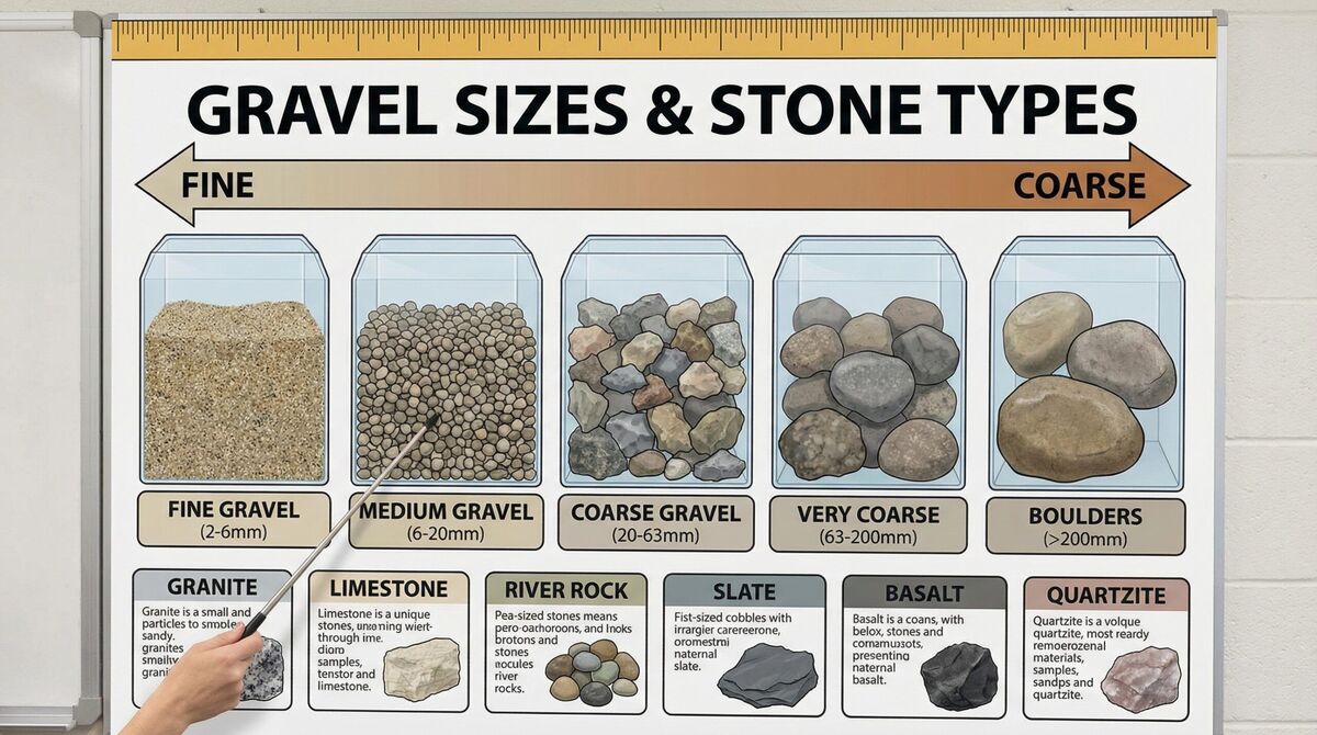 Gravel Size Chart with Pictures  Complete Guide to Types and Uses