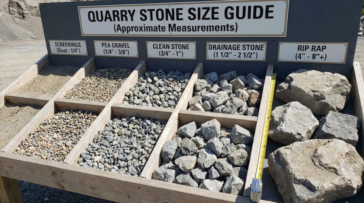 Complete Quarry Stone Size Chart for Construction Projects