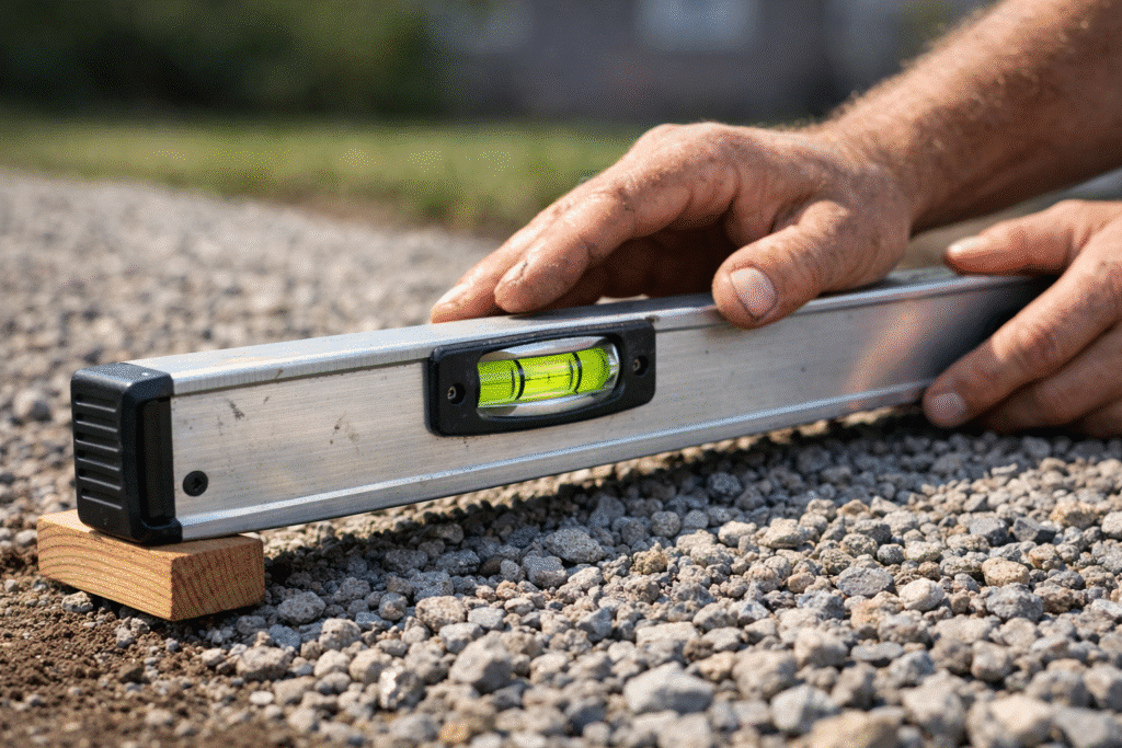 Slope measurement to attain requirement for good drainage