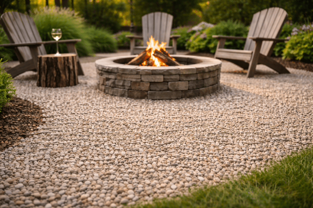 Building a Safe and Stylish Fire Pit Area with Gravel