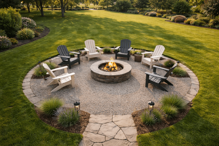 A Guide to Circular, Square, and Freeform Gravel Fire Pit Layouts
