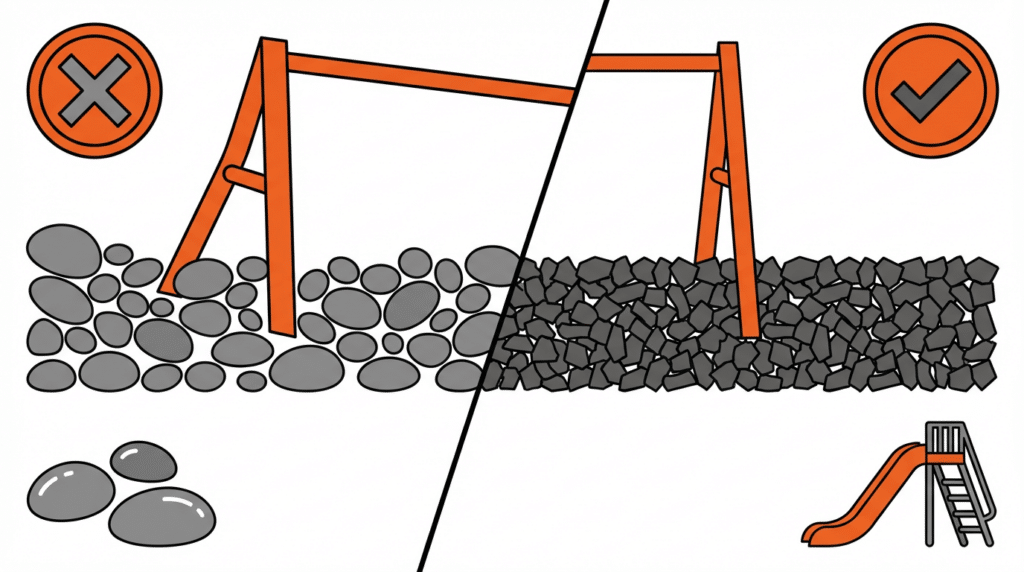 Can River Rock Be Used as a Base for Playground Equipment in 2026