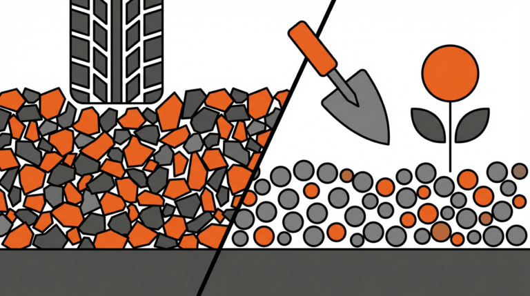 Crushed gravel vs pea gravel for driveways and landscaping